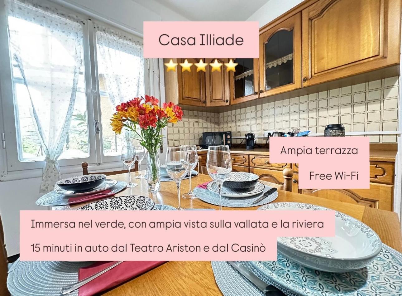 Sanremo Mare E Relax - Affittasi "Casa Illiade" Con Parcheggio Libero, Terrazza E Wi-Fi公寓 外观 照片